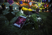 Demonstrators hold a vigil ahead of International Day for the Elimination of Violence Against Women, in Guatemala City