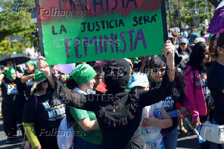 Protest to mark the International Day for Elimination of Violence Against Women, in San Salvador