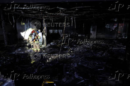 Fire in a building, in Seongnam