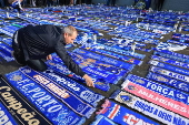 Supporters of FC Porto pay tribute to the late Jorge Nuno Pinto da Costa