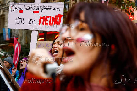 FILE PHOTO: Protest to mark the International Day for Elimination of Violence Against Women, in Avignon