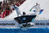 Red Bull Jump and Freeze competition outside Almaty