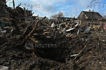 Aftermath of a Russian drone attack in Zaporizhzhia