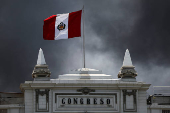 Members of unions and social organizations protest on the sidelines of the APEC summit in Lima