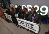 Protest on the sidelines of the UN Climate Change Conference COP29