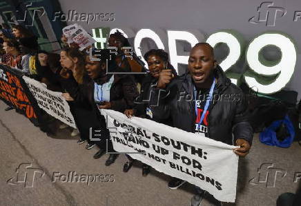 Protest on the sidelines of the UN Climate Change Conference COP29