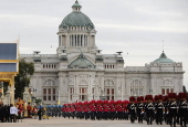 Thai Queen Suthida leads rehearsal event for Royal Guard parade