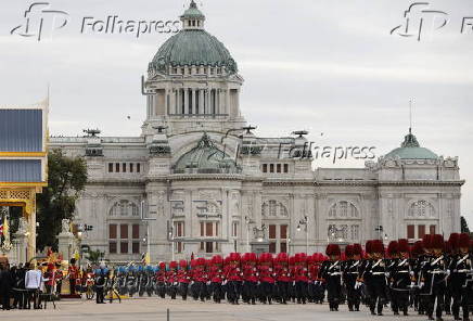 Thai Queen Suthida leads rehearsal event for Royal Guard parade