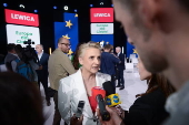 Left party election campaign to European Parliament in Warsaw