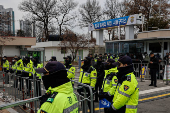 Police stand guard outside Seoul Detention Center where impeached South Korean President Yoon Suk Yeol is held in custody in Uiwang