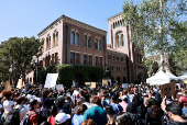 Protest over the cancellation of a speech by the school's valedictorian of USC