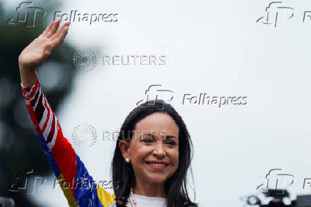 Venezuela's opposition presidential candidate Edmundo Gonzalez and opposition leader Maria Corina Machado campaign in Caracas