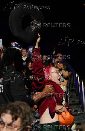 Democratic presidential nominee U.S. Vice President Kamala Harris holds a campaign rally in Reno