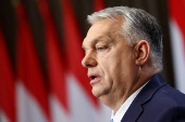 Hungarian Prime Minister Viktor Orban holds an international press conference in Budapest