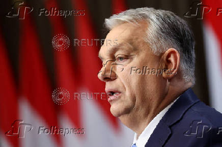 Hungarian Prime Minister Viktor Orban holds an international press conference in Budapest