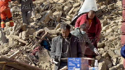 Aftermath of earthquake in Tibet