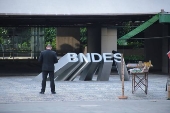 Entrada da sede do BNDES