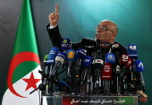 Presidential candidate Abdelali Hassani Cherif press conference in Algiers