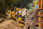 Firefighters battle 'Line Fire' wildfire in California