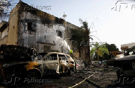 Aftermath of a rocket attack in Kiryat Bialik