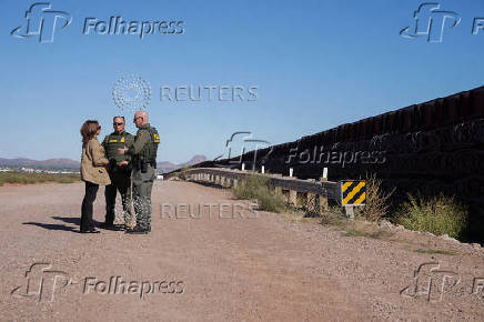 Democratic presidential nominee and U.S. VP Kamala Harris visits US-Mexico border