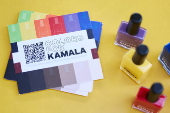 Amy Rosenthal and Kate Friedman 'Colors for Kamala' nail polish project