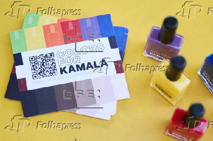 Amy Rosenthal and Kate Friedman 'Colors for Kamala' nail polish project