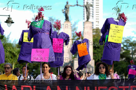 Protest to mark the International Day for the Elimination of Violence Against Women, in Panama City