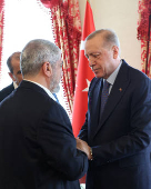 Turkish President Erdogan meets with Hamas delegation in Istanbul