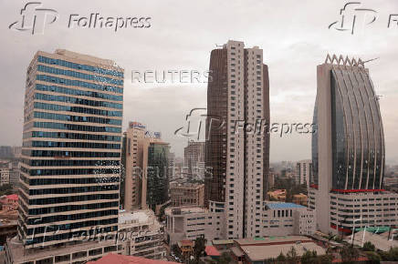 A general view of the cityscape of Addis Ababa