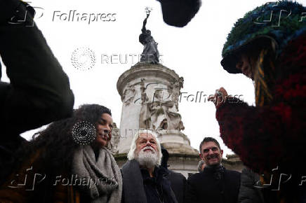 Anti-whaling environmental activist Paul Watson attends a press conference in Paris