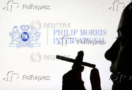 FILE PHOTO: Illustration shows Philip Morris International logo