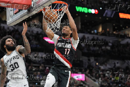 NBA: Portland Trail Blazers at San Antonio Spurs