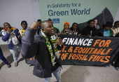 Protest on the sidelines of the UN Climate Change Conference COP29