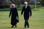 US President Joe Biden returns to White House from Camp David