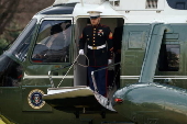 US President Joe Biden returns to White House from Camp David