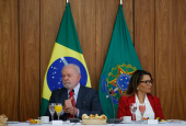 O presidente Luiz Incio Lula da Silva e a primeira dama Janja da Silva