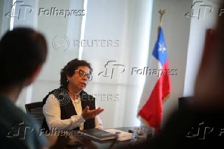 Chile's Mining Minister, Aurora Williams, gives an interview to Reuters in Chile