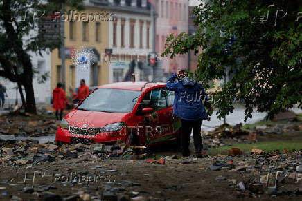 Aftermath of flooding in Czech Republic