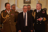 Keir Starmer British Prime Minister meets defence chiefs in Downing Street