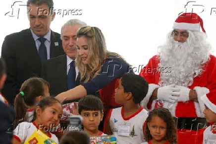 Folhapress - Fotos - Michel Temer e Marcela Temer na festa de natal do Palácio do Planalto Folhapress - Fotos - Michel Temer e Marcela Temer na festa de natal do Palácio do Planalto