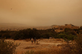 African dust covers the city of Athens