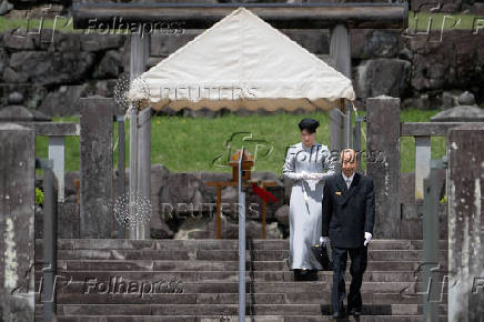Japan's Princess Aiko visits the tomb of late Emperor Hirohito, in Hachioji
