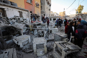 Aftermath of an Israeli strike on a school sheltering displaced people, in Gaza City