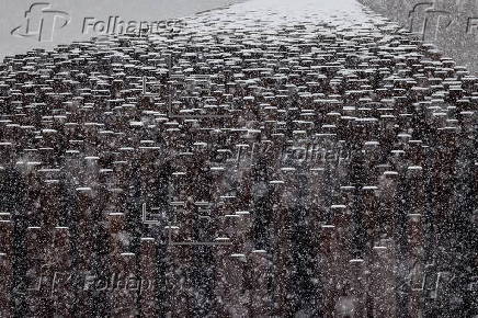 Snowfall in Budapest