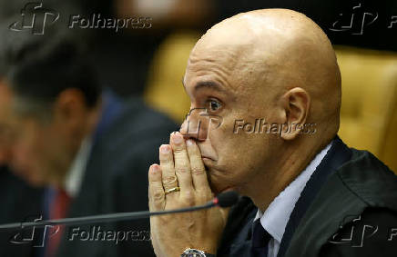 O ministro do STF Alexandre de Moraes durante sesso plenria do STF