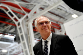FILE PHOTO: Stellantis CEO Carlos Tavares at the group's new electrified dual-clutch transmission (eDCT) assembly facility in the Mirafiori complex in Turin