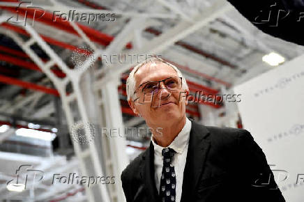 FILE PHOTO: Stellantis CEO Carlos Tavares at the group's new electrified dual-clutch transmission (eDCT) assembly facility in the Mirafiori complex in Turin