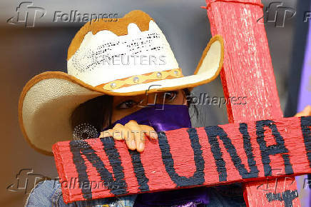 Protest to mark the International Day for the Elimination of Violence against Women in Ciudad Juarez