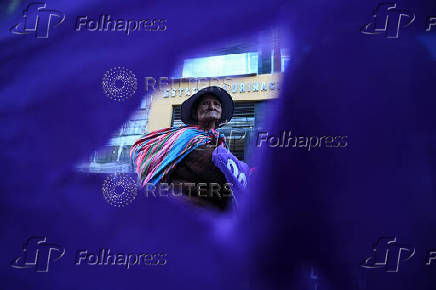 Protest in commemoration of the International Day for the Elimination of Violence Against Women, in El Alto